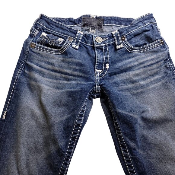 Big Star Liv Slim Bootcut Jeans Womens 26R Medium Wash Low Rise Stretch - Picture 6 of 10